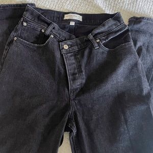 Women’s Abercrombie & Fitch Curve Love The Dad High Rise crossover jeans